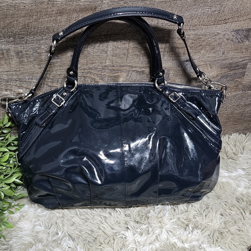 Coach Large Navy Sophia Bag #15915. - Picture 10 of 16